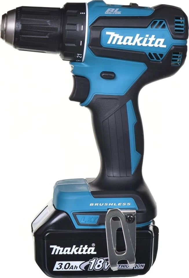 Makine vidash/shpimi pa kabllo MAKITA DDF485RF3J, 3x 18V 3Ah, e zezë