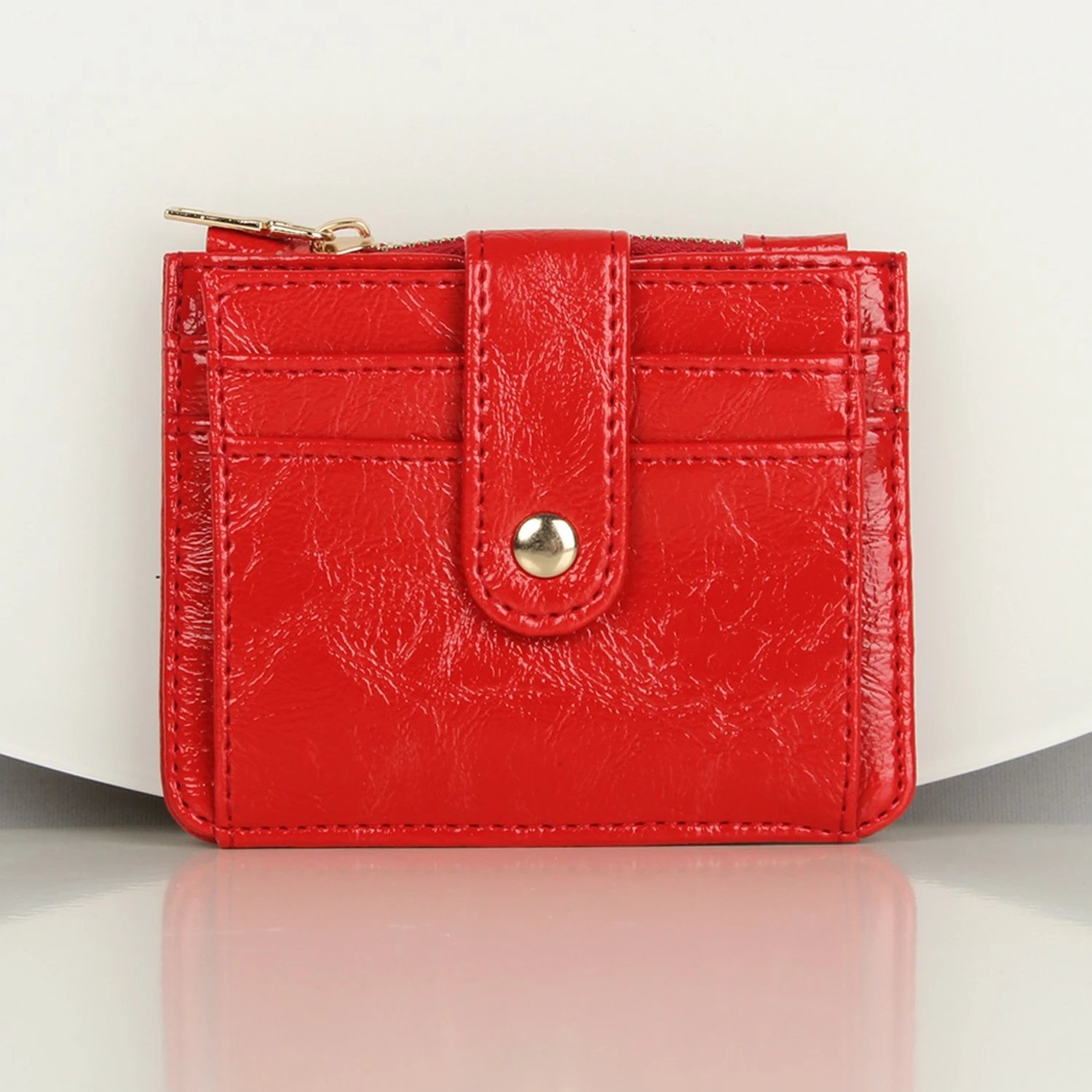 Portofol prej lëkure, ngjyrë e kuqe, Zoozie Bags, 1258