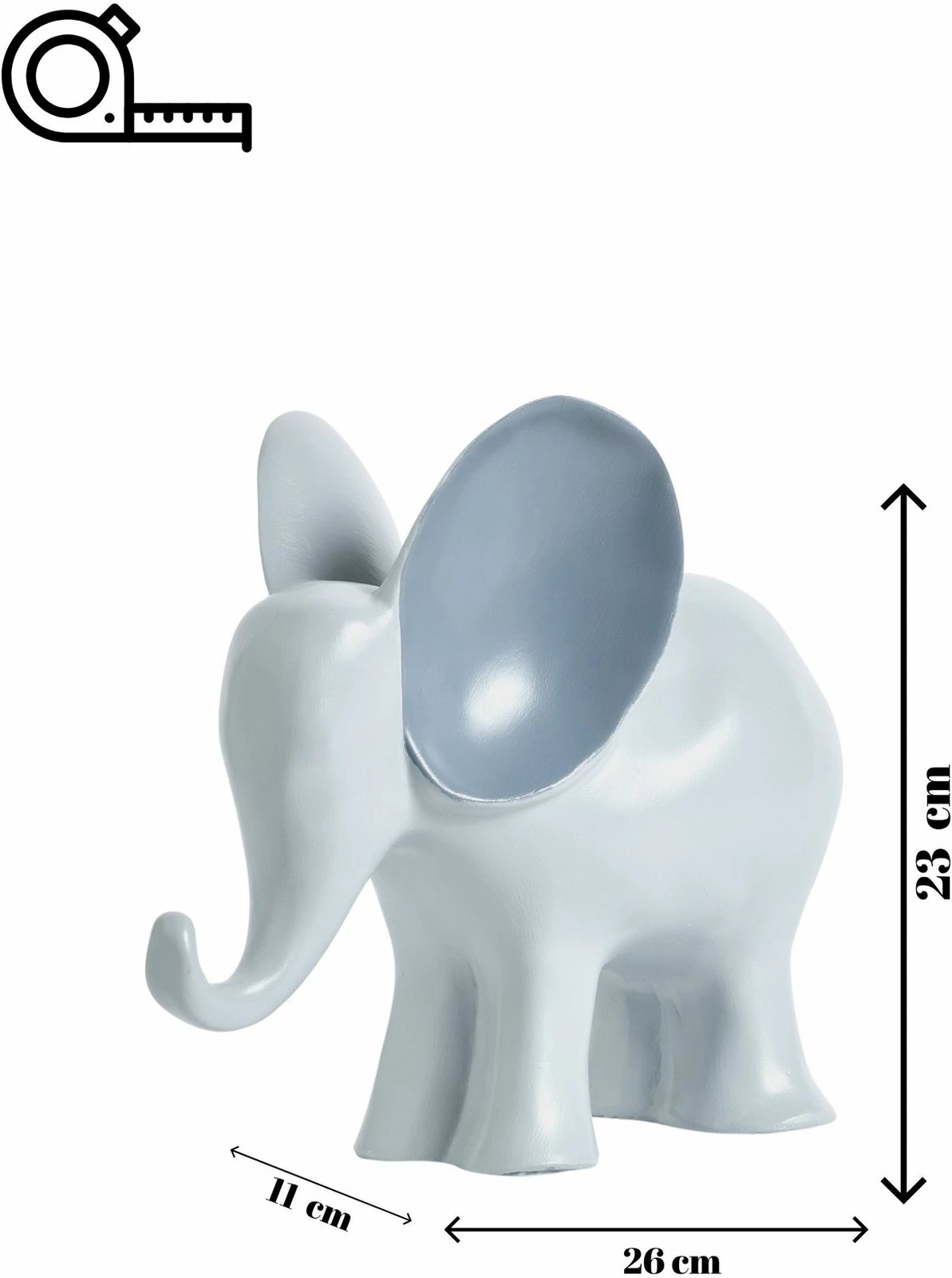 Objekt dekorativ elefant, Evila Originals, ngjyrë gri Objekt dekorativ elefant, Evila Originals, ngjyrë gri