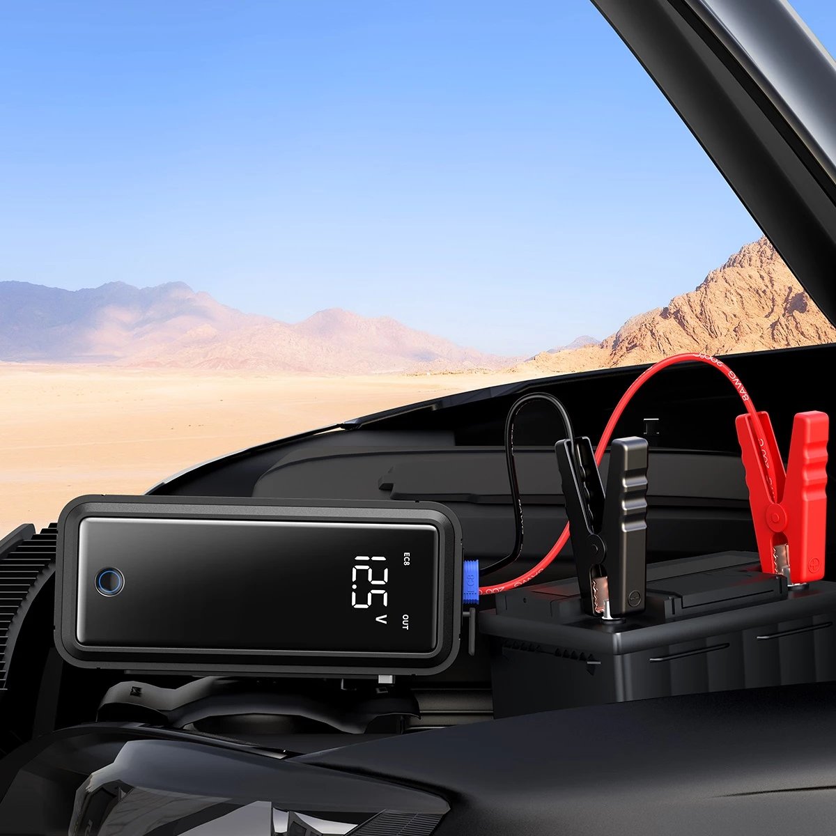 Jump starter Baseus Super Energy Mega Series BS-CH007, 3000A, 12V, me superkondensator, Gri
