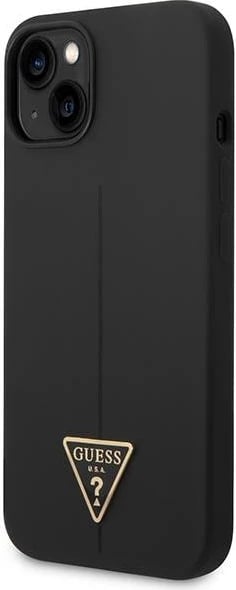 Mbështjellës Guess GUHCP14MSLTGK për iPhone 14 Plus 6.7", silikon, i zi