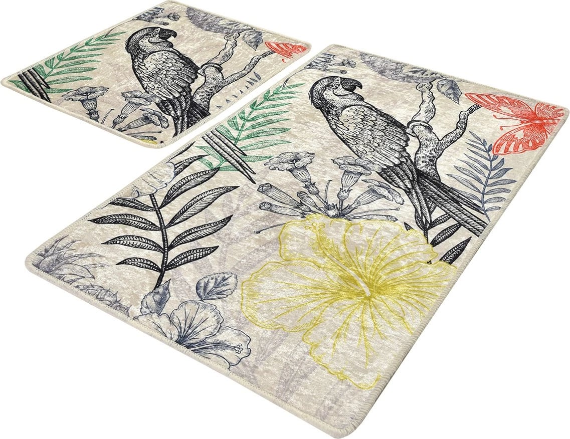 Set tapetash për banjo, 2 copë, Mijölnir, papagall, shumëngjyrëshe