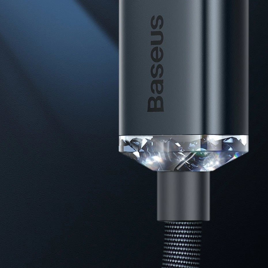 Kabllo karikimi dhe të dhënash Baseus Crystal Shine Series, USB-A në Lightning, 1.2m, 2.4A, e zezë