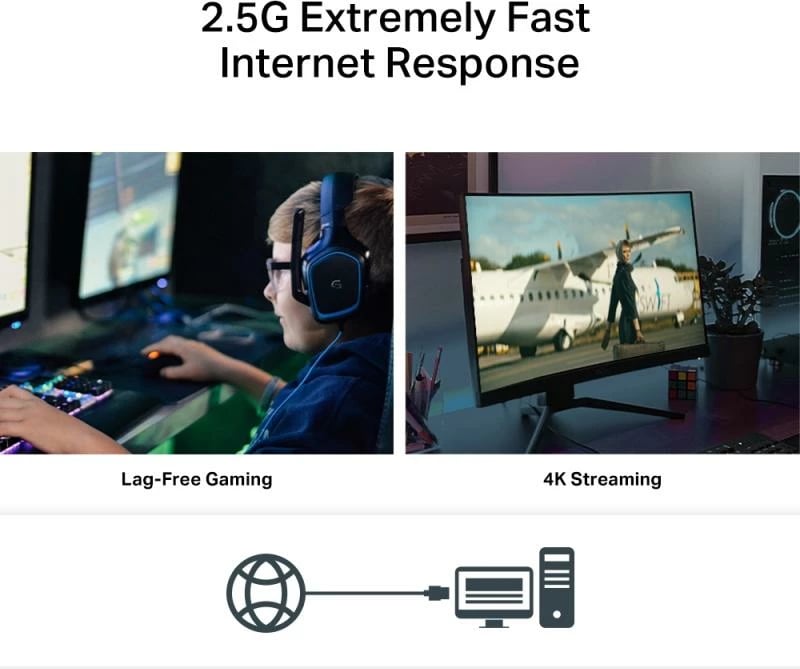 Kartë rrjeti PCIe, TP-Link, TX201, 2.5 Gigabit Ethernet, e zezë/gri