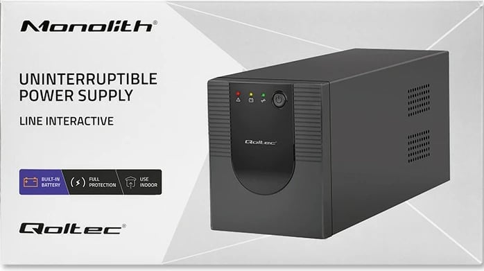 UPS Qoltec 53776, 1500VA, 900W, Midi Tower, Zi UPS Qoltec 53776, 1500VA, 900W, Midi Tower, Zi