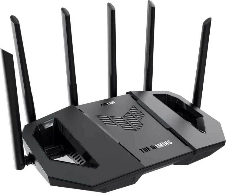 router gaming Asus TUF Gaming BE9400 tri-band WiFi 7 9400 Mbps 4x 2.5G porte USB 3.2 AiMesh 6 antena, e zezë