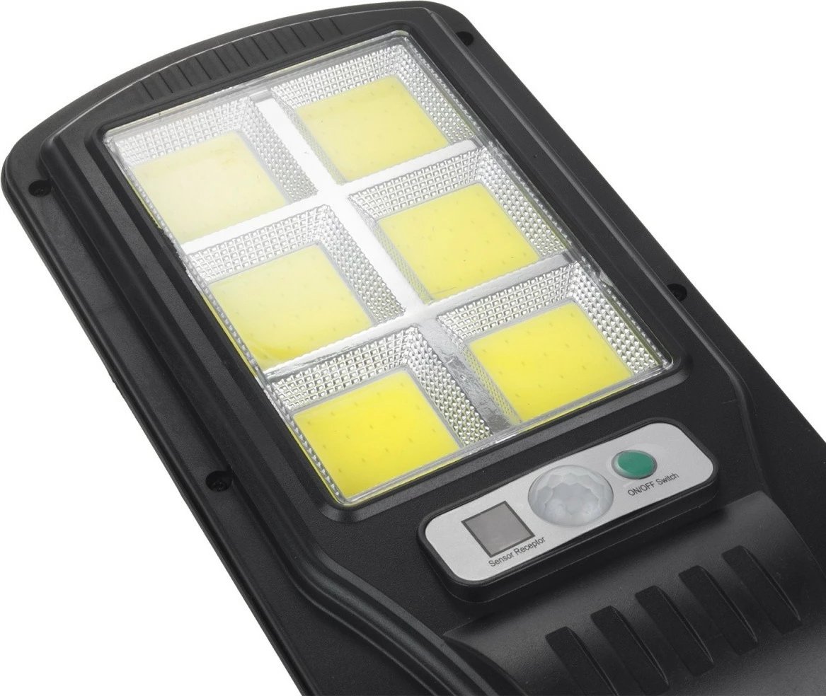 Llambë rruge solare LED Maclean MCE446 me sensor lëvizjeje dhe telekomandë, 400lm, IP54, e zezë