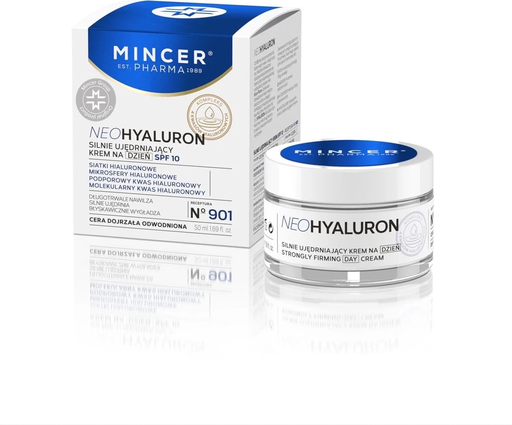 Krem ditore për fytyrë për femra Mincer Pharma NeoHyaluron Firming Day Face Cream SPF10 No.901, 50ml