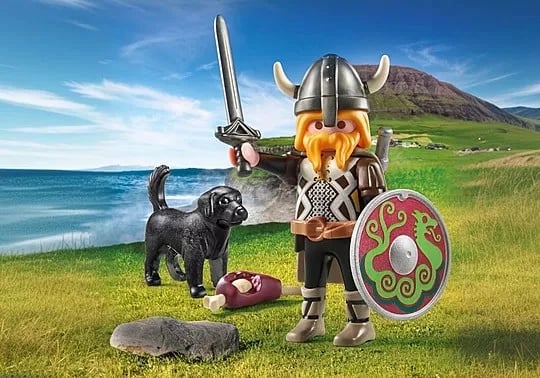 Set lodrash Playmobil Special Plus 71755 Viking me qen roje, 9 pjesë