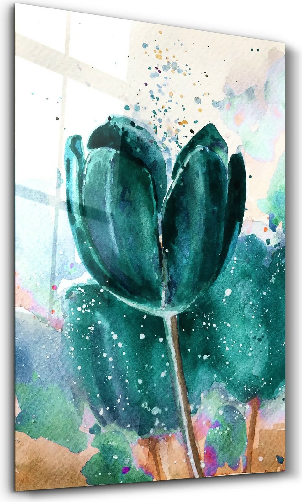 Pikturë dekorative prej xhami të temperuar, shumëngjyrëshe, CAM-4067, 46x72cm