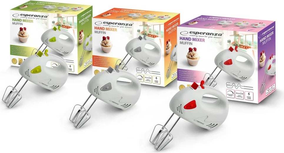 Mikser dore Esperanza EKM007G, 7 shpejtësi, i bardhë/gjelbër