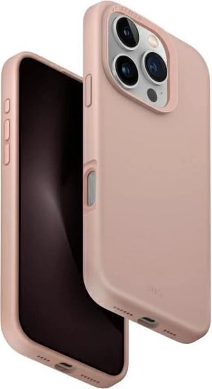 Mbështjellës UNIQ Lino Hue MagClick për iPhone 16 Pro, Rozë