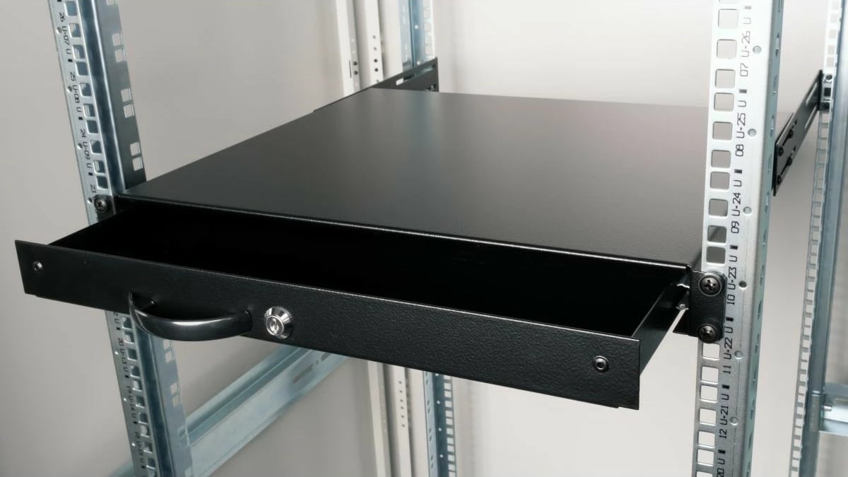 Sirtar rack EQUIP 19 inch 1U, i zi, për kasë serveri