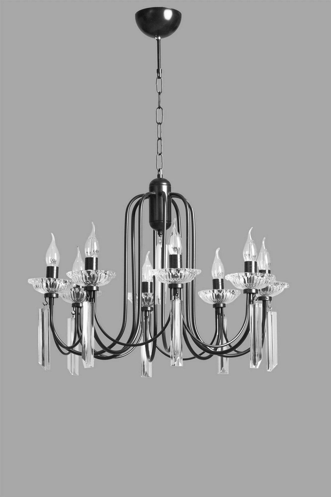 Llambadar Opviq, 8751-2, ngjyrë e zezë, kristal, 65x85cm