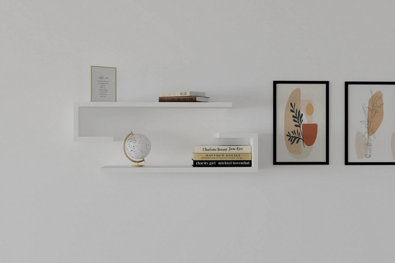 Raft muri Eldo, i bardhë, Hanah Home (2 copë)