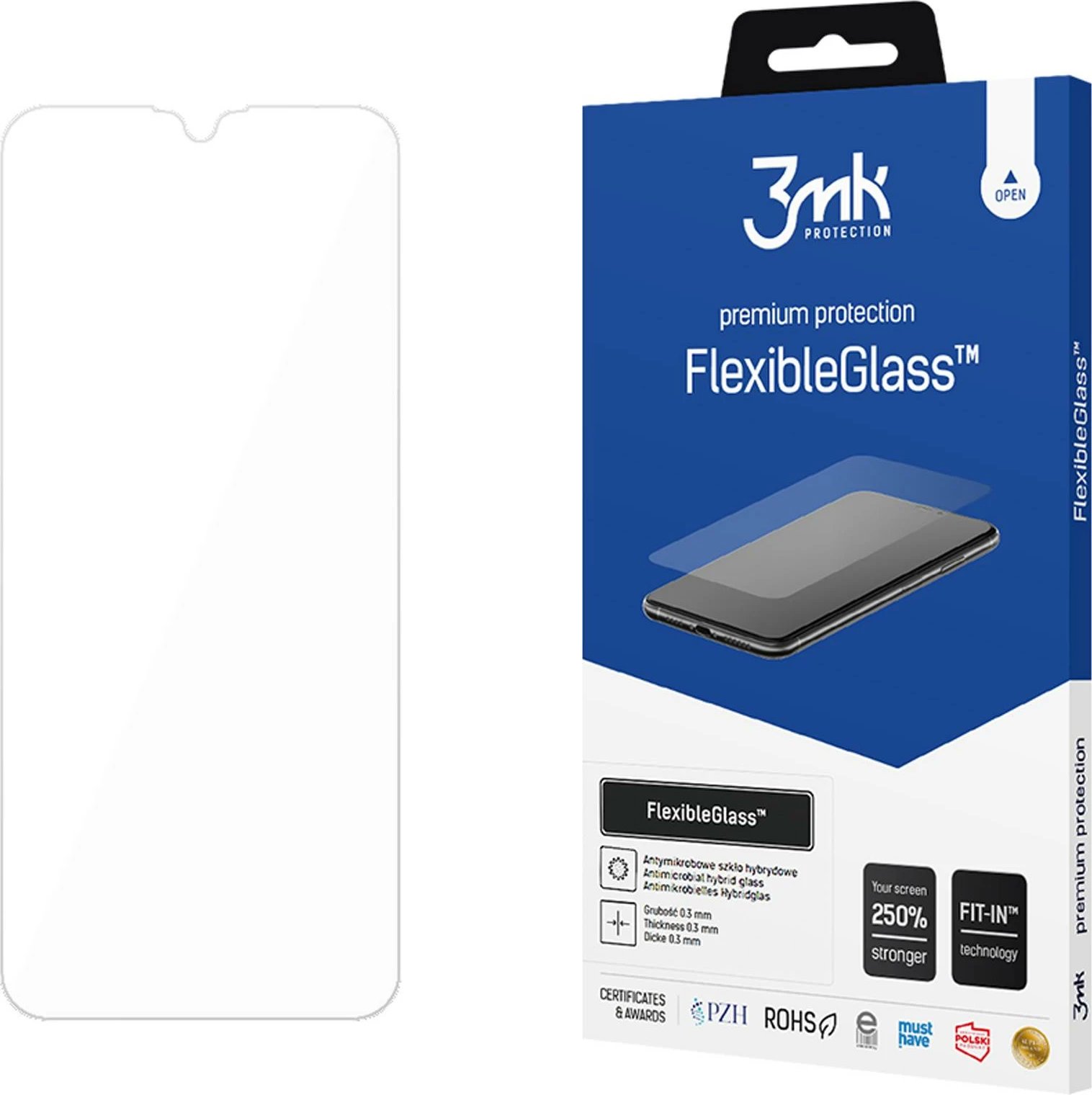 Mbështjellës xhami hibrid 3mk Protection FlexibleGlass për Cubot King Kong 9