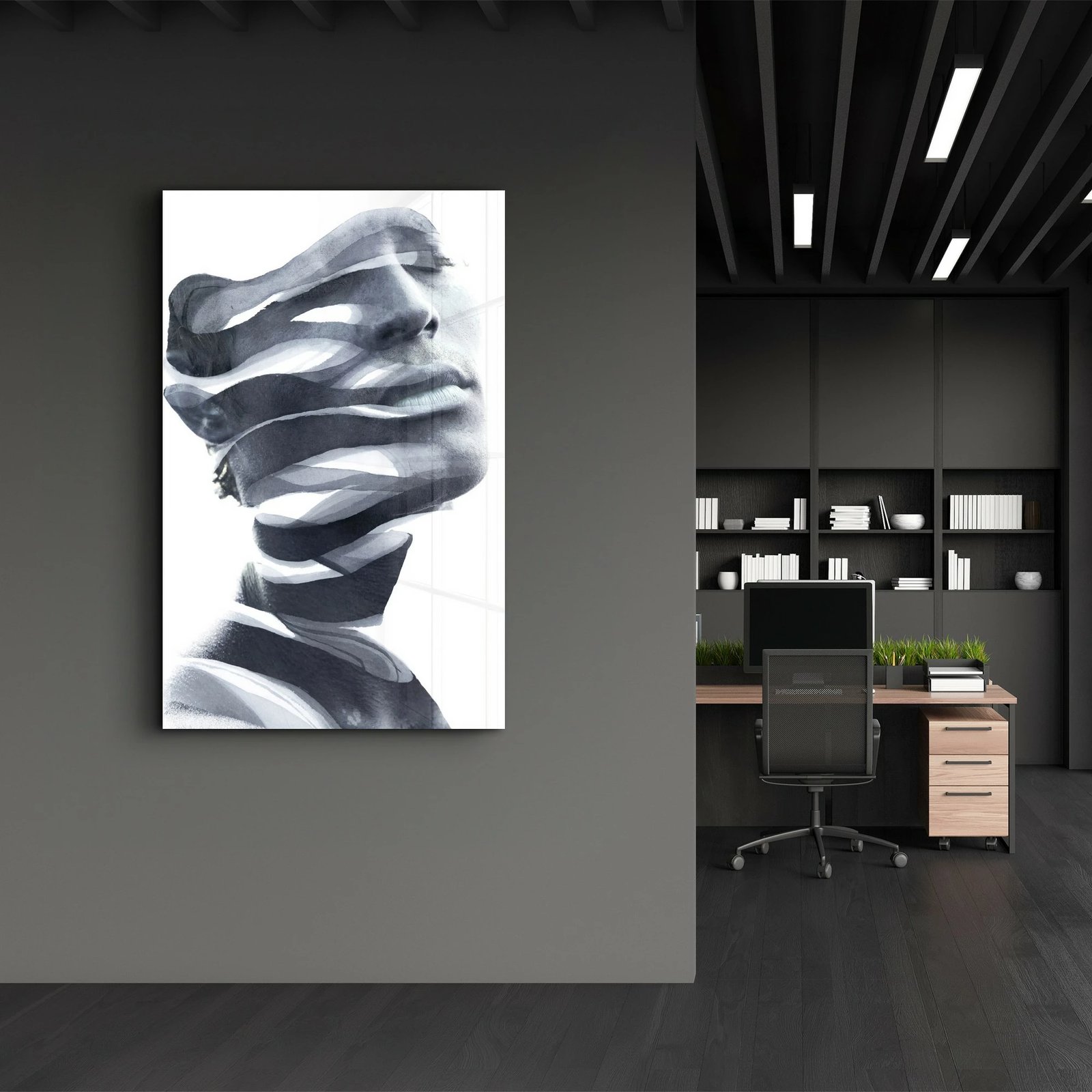 Pikturë dekorative prej xhami të temperuar, shumëngjyrëshe, CAM-4078, 46x72 cm