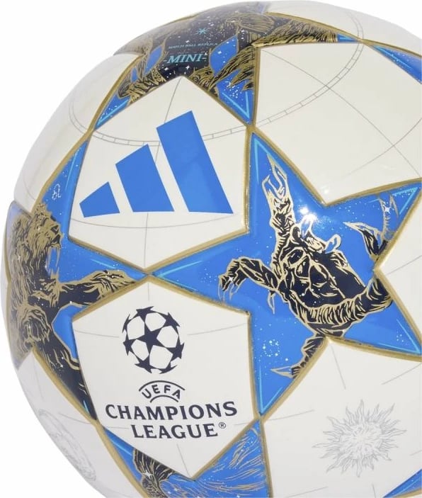 top mini futbolli adidas, bardh, kaltër, ari