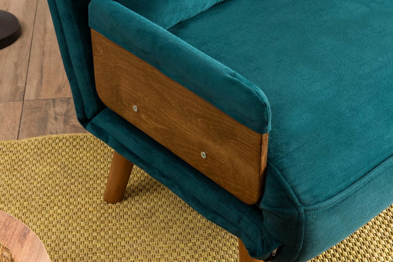 Divan-krevat dy ulëshe, ngjyrë jeshile petrol, Cosmo