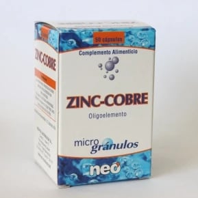 Suplement ushqimor me mikrogranula zink bakër NEO, 50 kapsula, unisex