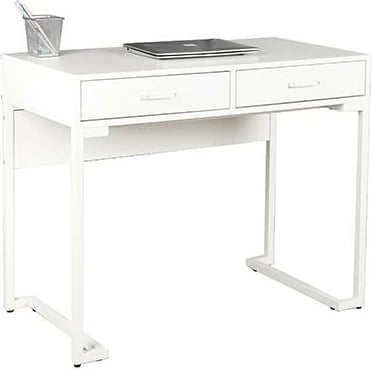 Tavolinë metalike nextdeco 33212, sipërfaqe druri e bardhë, H76x100x50cm