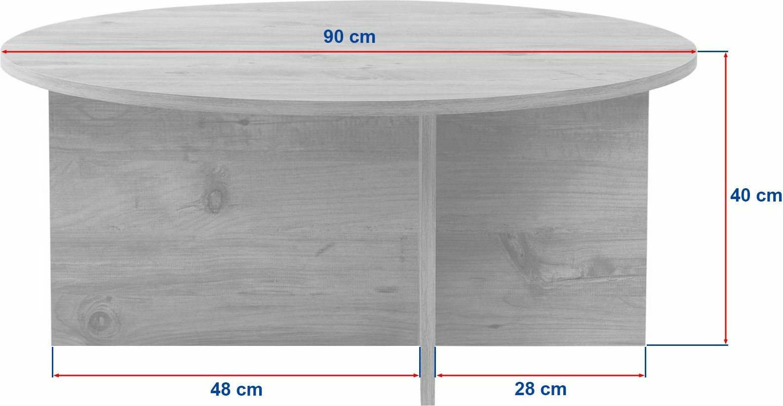 Tavolinë kafeje Nordure, Soleil, ngjyrë lis safir