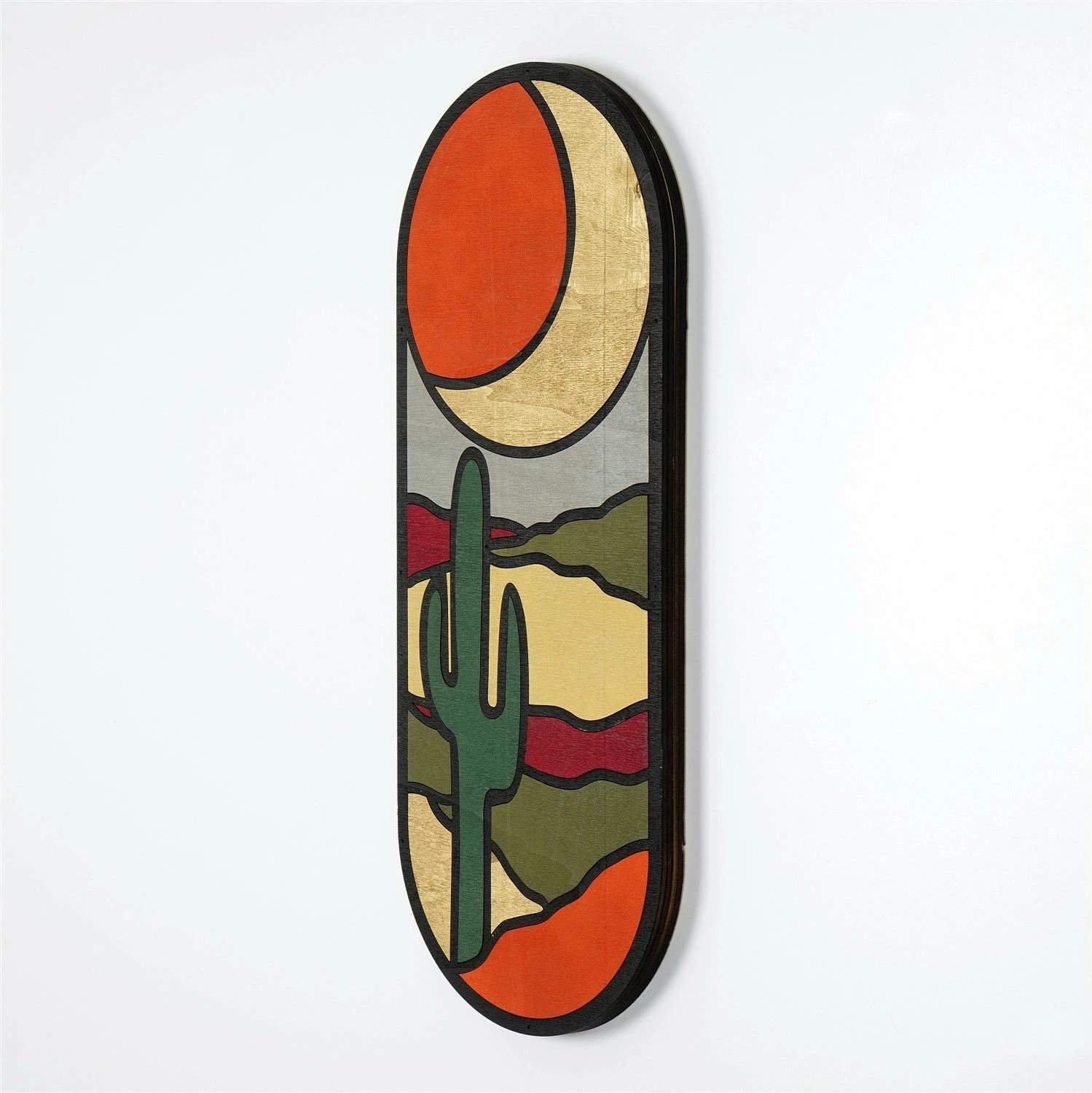 Aksesor dekorativ prej druri për mur, Wallity, ART059, shumëngjyrësh