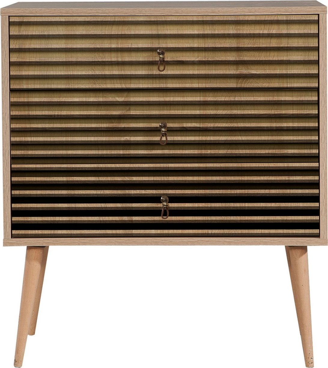 Komodë Hanah Home, Trio - 220, ngjyrë sonoma oak