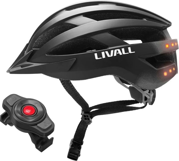 Helmetë biçiklete Livall MT1NEO, Bluetooth, LED/SOS/Intercom, e zezë