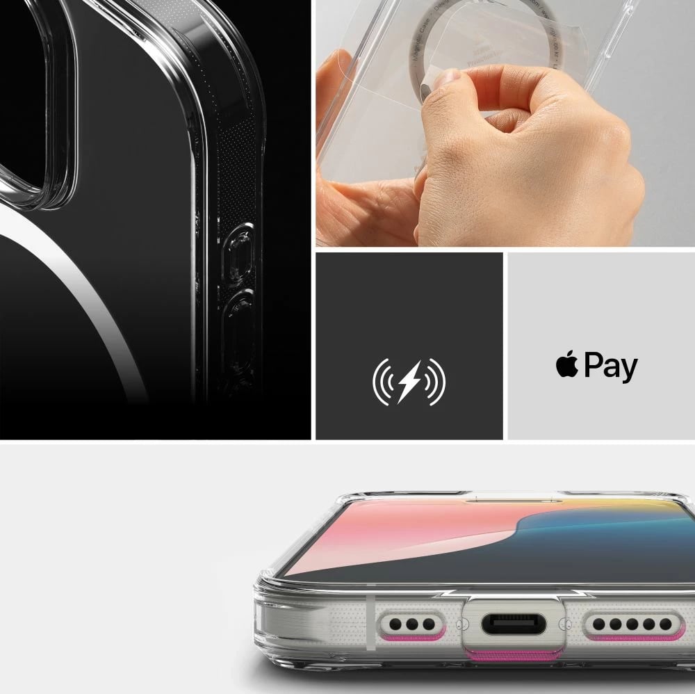 Mbështjellës Ringke Fusion MagSafe për iPhone 16 Pro Max, Transparent