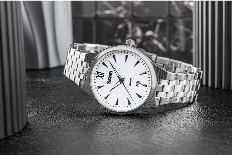 Orë dore për meshkuj Skmei, argjendi