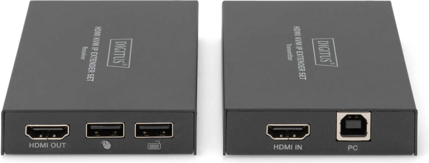 Set HDMI KVM IP Extender Digitus, DS-55507, Metal