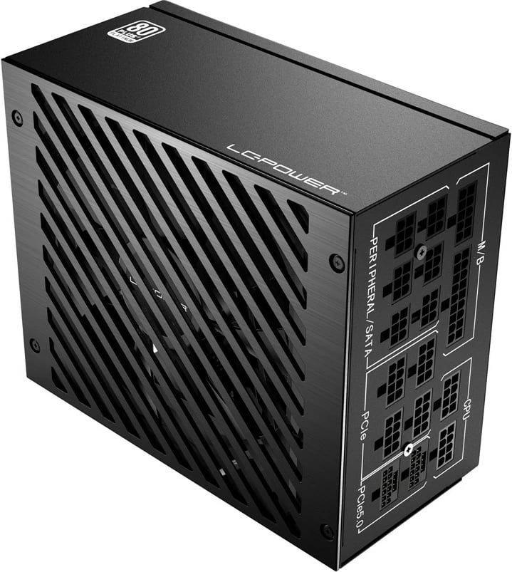 Furnizues energjie LC-Power LC850P V3.0, 850W, 80 PLUS Platinum, plotësisht modular, ATX 3.0, i zi