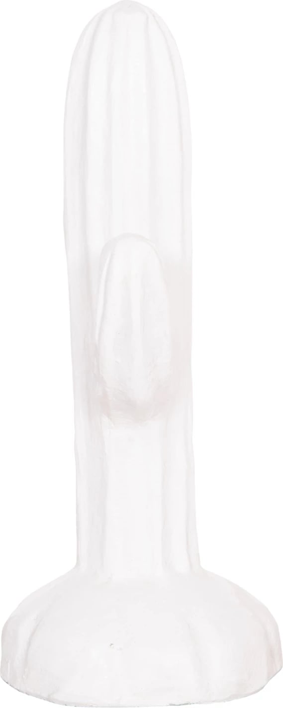 Kaktus dekorativ në dysheme, MDF, ngjyrë e bardhë, 42x30x74H cm