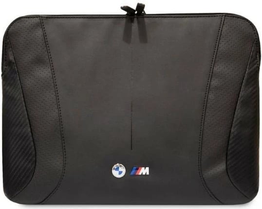 Mbështjellës laptopi BMW Perforated, 14 inç, Najlon/Lëkurë, i zi