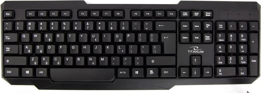 Set tastierë & maus Titanum TK108, 1000 DPI, i zi