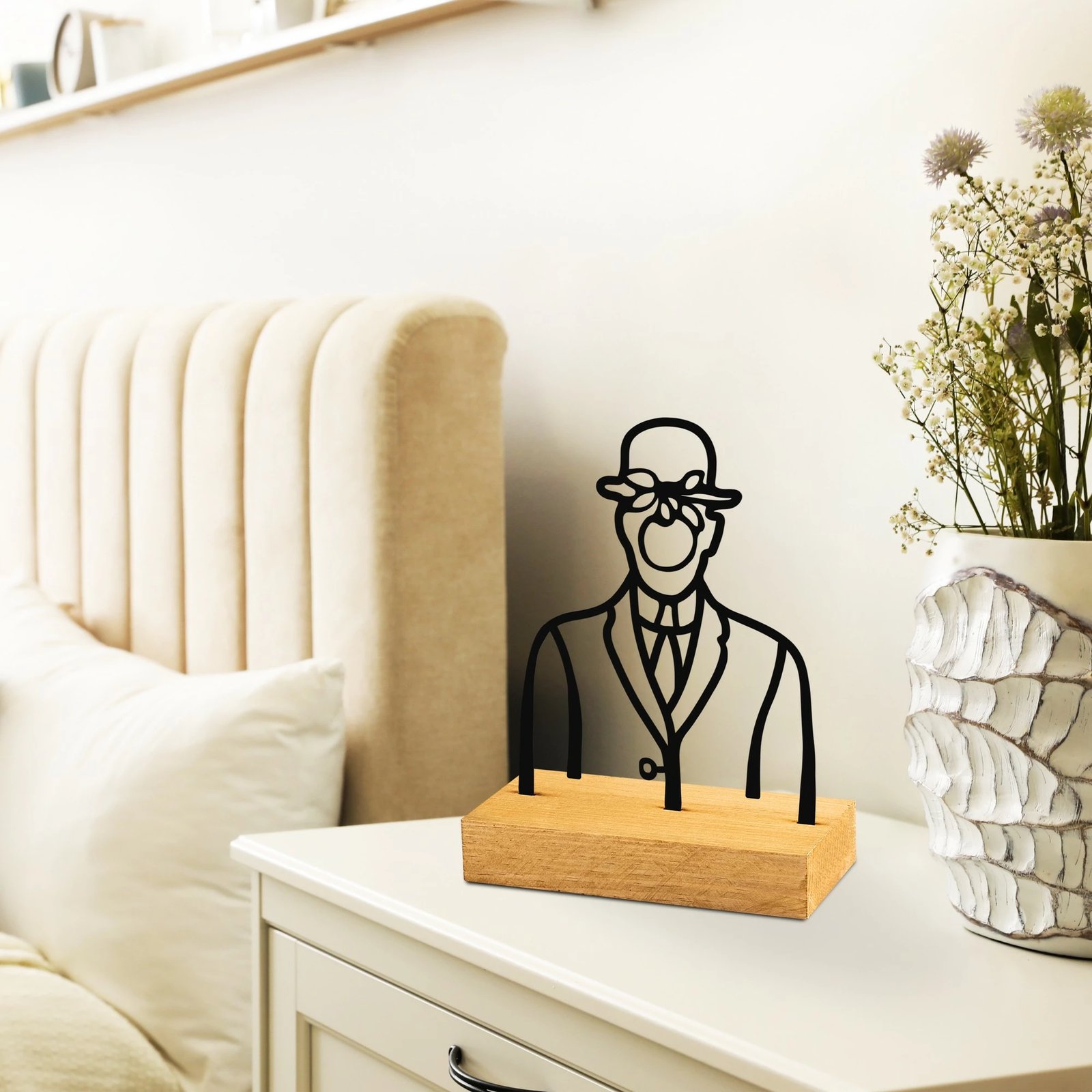 Objekt dekorativ Aberto Design, Rene, ngjyrë druri dhe e zezë