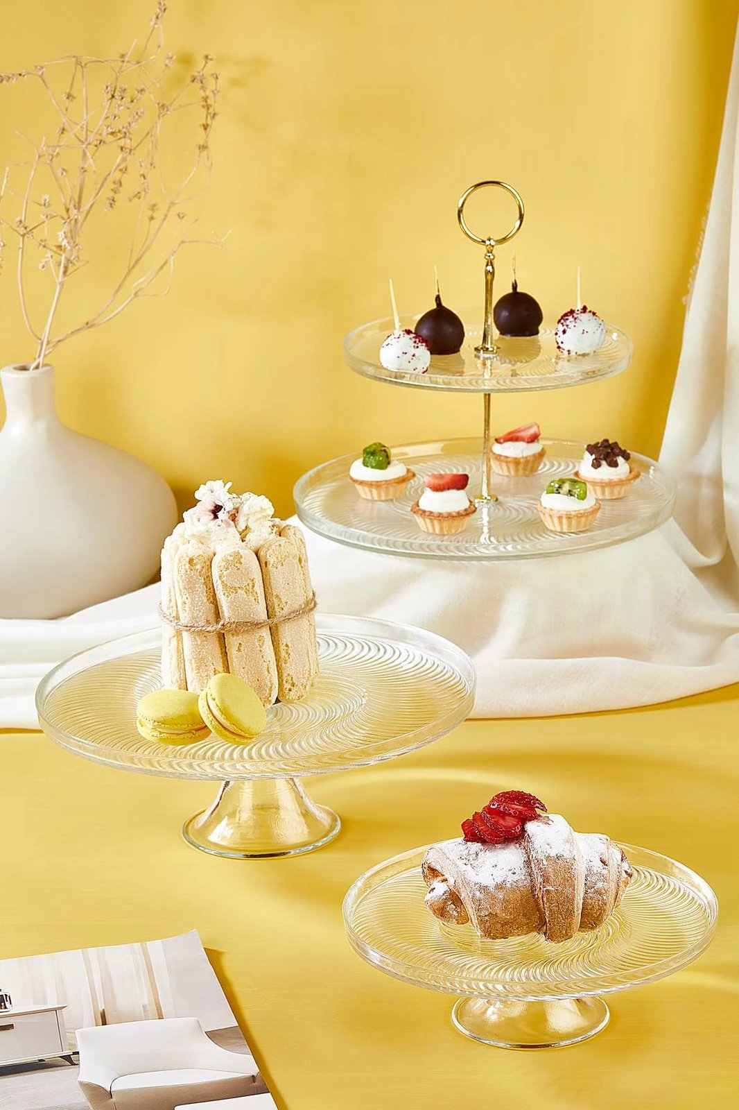 Set për prezantim ushqimi Hermia, Diana, xham transparent