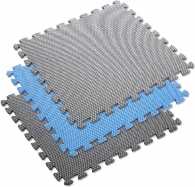 Tapet puzzle për fitnes ONE FITNESS, gri-blu