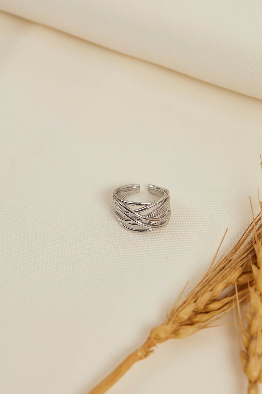 Unazë metali, ngjyrë argjendi, Elika, ELKABBJ0002