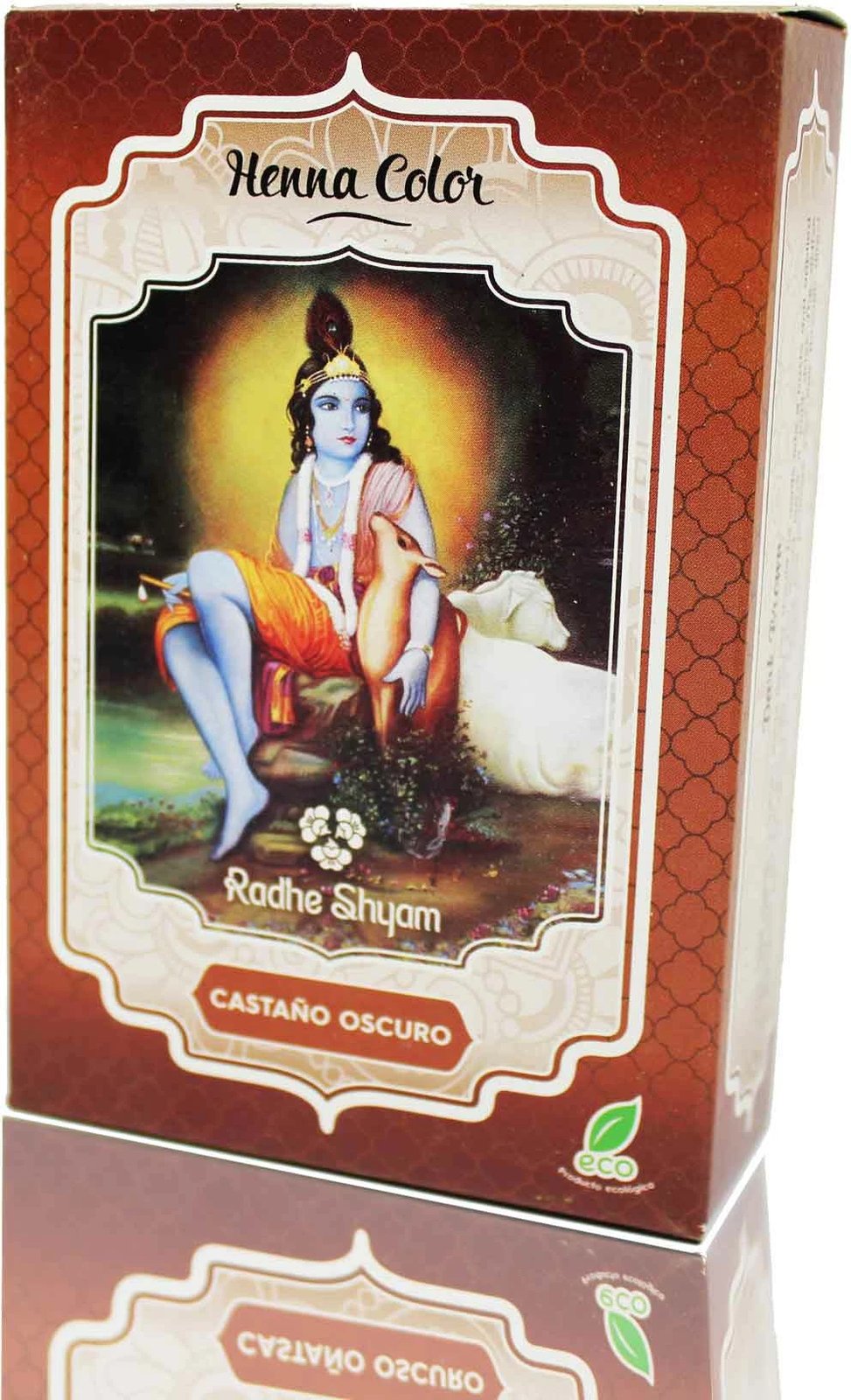 Pluhur henna për flokë RADHE Castaño Oscuro 100g