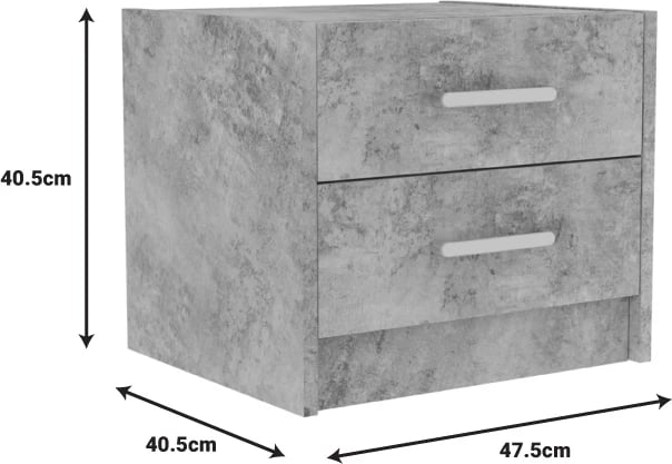 Paketa e mobiljeve për dhomë studenti OLYMPUS B set prej 4 pjesësh, hije antike antracit