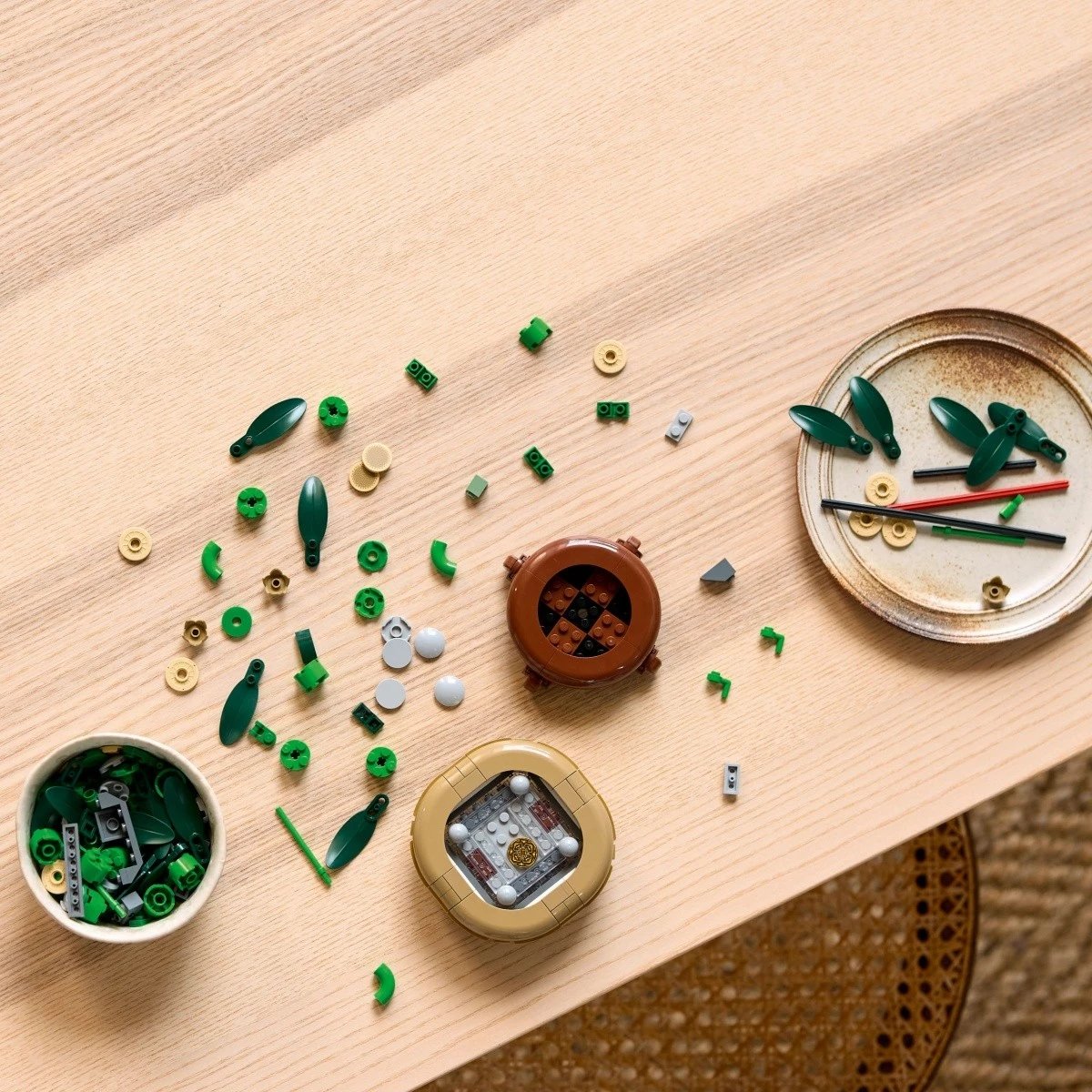 Set ndërtimi LEGO Botanical Collection Dracaena Sanderiana 10344, 325 pjesë, dekorim bambu, e gjelbër