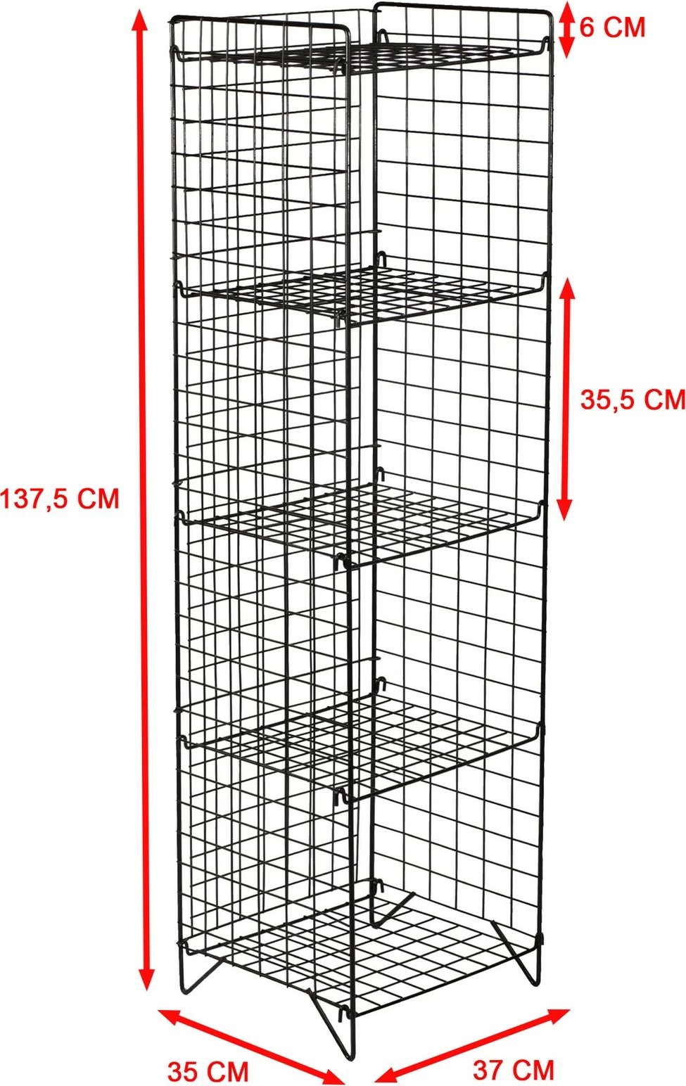 Raft librash metalik Hanah Home, Elvis, ngjyrë e zezë