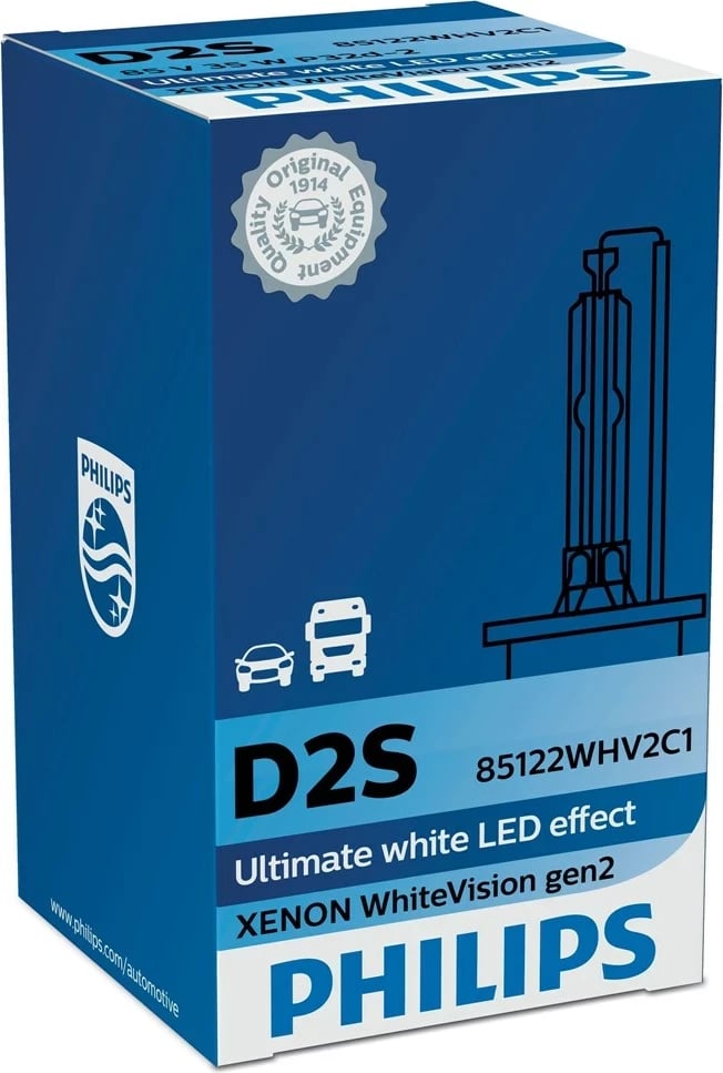 Llambë Philips D2S WhiteVision gen2, 85V 35W, e bardhë 5000K Llambë Philips D2S WhiteVision gen2, 85V 35W, e bardhë 5000K