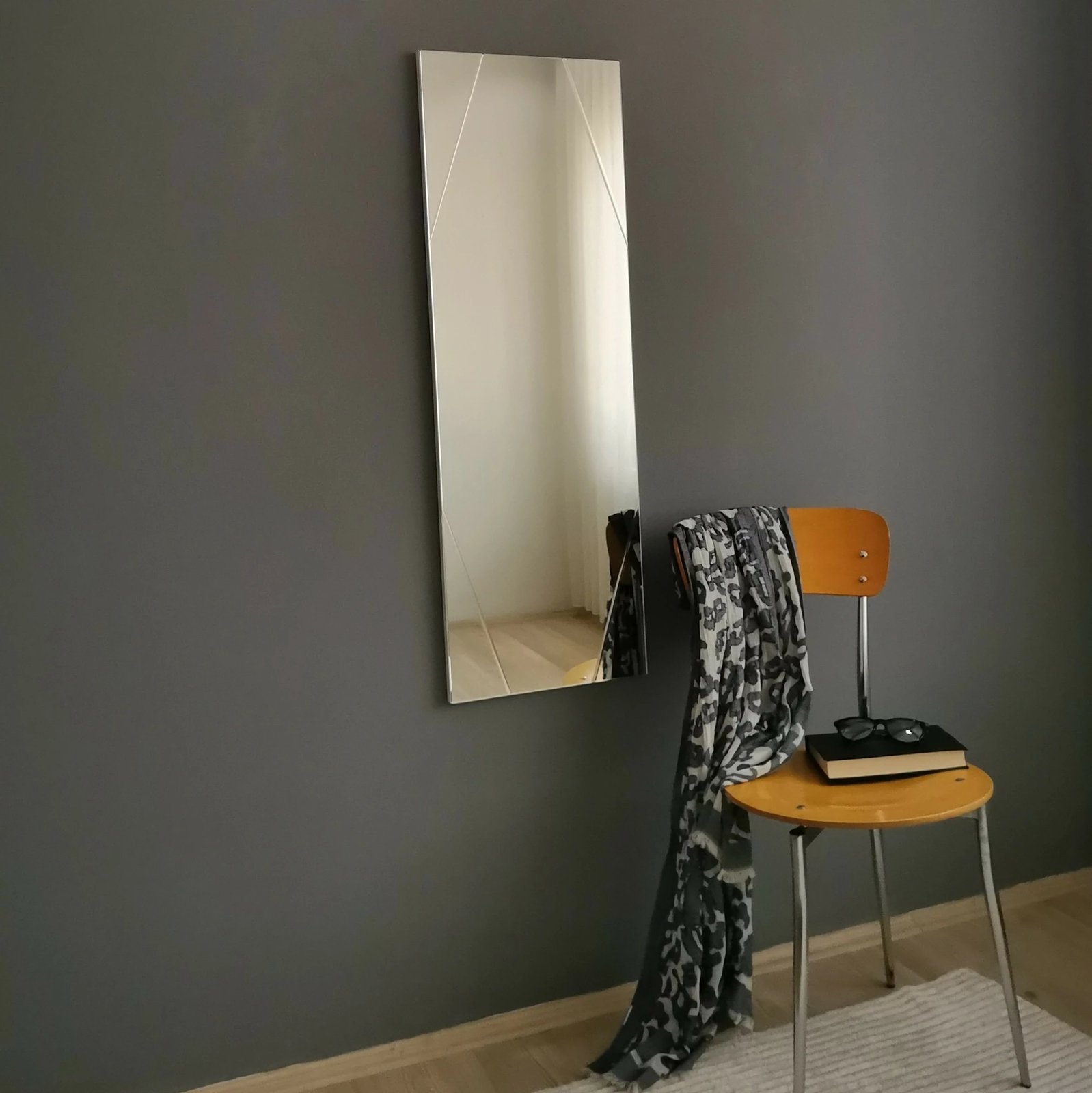 Pasqyrë Hanah Home, A320Y, ngjyrë argjendi, 35x105cm