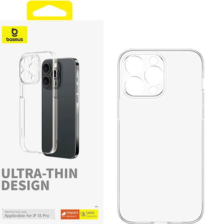 Mbështjellës Baseus OS-Lucent Series për iPhone 15 Pro, transparent Mbështjellës Baseus OS-Lucent Series për iPhone 15 Pro, transparent