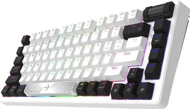 Tastierë mekanike Aqirys Adara Mini, 75%, 81 taste, RGB, white/black