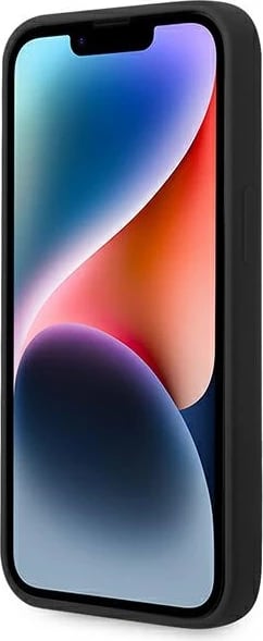 Mbështjellës Karl Lagerfeld KLHMP14MSLMP1K për iPhone 14 Plus 6.7", silikon, MagSafe, zi