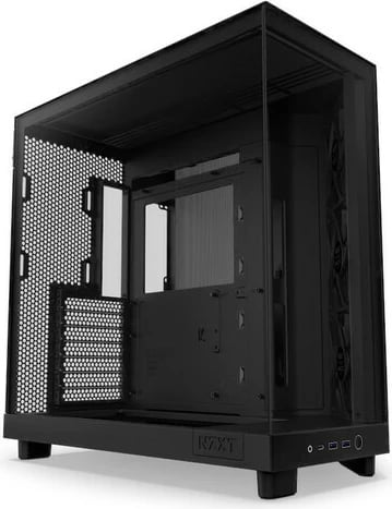 Kasë NZXT H6 Flow Midi Tower me xham të temperuar, e zezë Kasë NZXT H6 Flow Midi Tower me xham të temperuar, e zezë